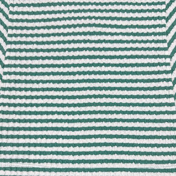 MAEVE Anthropologie Franconia Green & White Striped Tank Sz Small - Picture 6 of 6